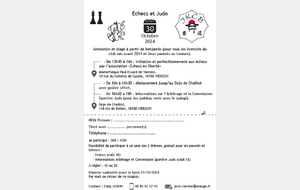 Stage 30 Octobre Echecs et Judo